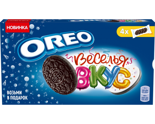 Печенье OREO Вкус веселья с какао и ванильной начинкой, 176г, Испания, 176 г