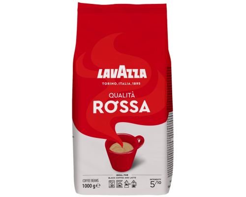 Кофе зерновой LAVAZZA Qualita Rossa натуральный жареный, 1кг, Италия, 1 кг