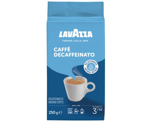 Кофе молотый LAVAZZA Caffe Decaffeinato натуральный, 250г, Италия, 250 г