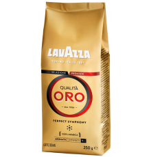 Кофе зерновой LAVAZZA Qualita ORO натуральный жареный, 250г, Италия, 250 г