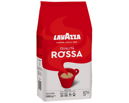 Кофе зерновой LAVAZZA Qualita Rossa натуральный жареный, 1кг, Италия, 1 кг