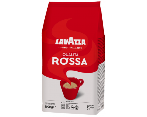 Кофе зерновой LAVAZZA Qualita Rossa натуральный жареный, 1кг, Италия, 1 кг