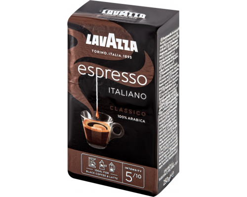 Кофе молотый LAVAZZA Espresso натуральный жареный, 250г, Италия, 250 г