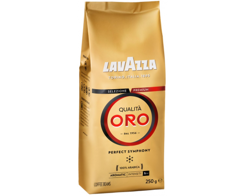 Кофе зерновой LAVAZZA Qualita ORO натуральный жареный, 250г, Италия, 250 г