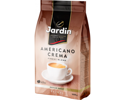 Кофе зерновой JARDIN Americano Crema жареный, 1кг, Россия, 1000 г