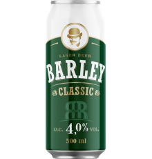 Пиво светлое BARLEY Classic фильтрованное пастеризованное, 4%, 0.5л, Польша, 0.5 L