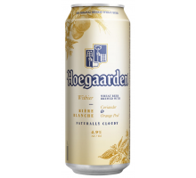 Напиток пивной светлый HOEGAARDEN Wit blanche светлый нефильтрованный пастеризованный осветленный, 4,9%, ж/б, 0.45л, Россия, 0.45 L