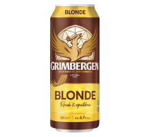 Напиток пивной GRIMBERGEN Blonde фильтрованный, пастеризованный, 6,7%, ж/б, 0.5л, Польша, 0.5 L