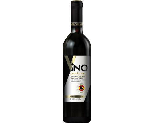 Вино VINO PARA LA CENA столовое белое полусладкое, 0.75л, Россия, 0.75 L