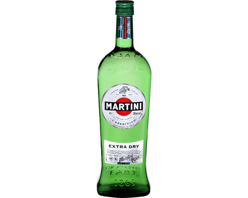 Напиток ароматизированный MARTINI Extra Dry белый экстра сухой, 1л, Италия, 1 L