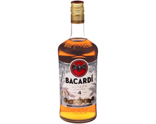 Ром BACARDI Anejo Cuatro 4 года, 40%, 0.7л, США, 0.7 L