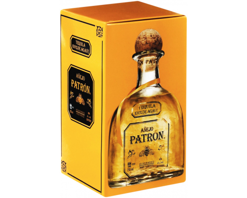 Текила PATRON Anejo 40%, п/у, 0.75л, Мексика, 0.75 L