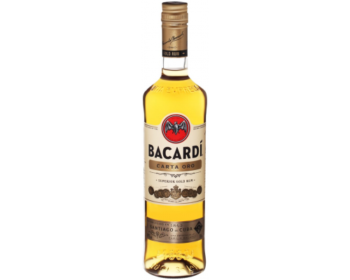 Ром BACARDI Carta Oro выдержанный, 40%, 0.7л, Италия, 0.7 L