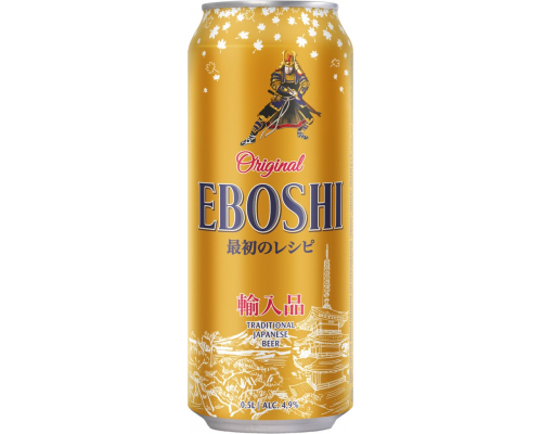 Пиво светлое EBOSHI фильтрованное пастеризованное, 4,9%, ж/б, 0.5л, Германия, 0.5 L