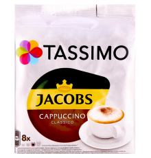 Напиток кофейный в капсулах TASSIMO Jacobs Cappuccino, 8кап, Германия, 8 кап