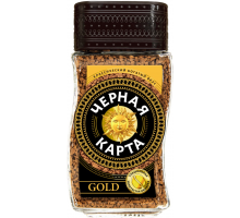 Кофе растворимый ЧЕРНАЯ КАРТА Gold, ст/б, 95г, Россия, 95 г