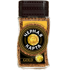 Кофе растворимый ЧЕРНАЯ КАРТА Gold, ст/б, 95г, Россия, 95 г