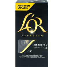 Кофе молотый в капсулах L’OR Espresso Ristretto натуральный жареный, 10кап, Франция, 10 кап