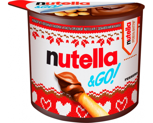 Паста шоколадная NUTELLA & Go с хлебными палочками, 52г, Германия, 52 г