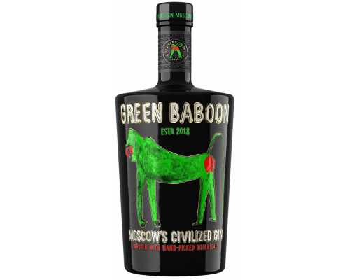 Джин GREEN BABOON 43%, 0.7л, Россия, 0.7 L