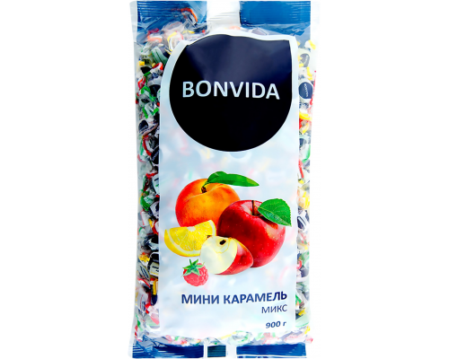 Карамель BONVIDA леденцовая Мини микс, 900г, Россия, 900 г