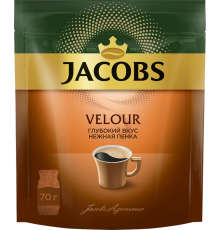 Кофе растворимый JACOBS Velour натуральный порошкообразный, 70г, Великобритания, 70 г