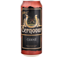 Пиво темное CERNOVAR фильтрованное пастеризованное, 4,5%, ж/б, 0.5л, Чехия, 0.5 L