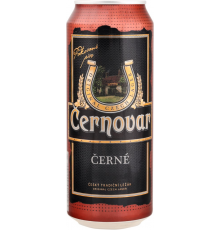 Пиво темное CERNOVAR фильтрованное пастеризованное, 4,5%, ж/б, 0.5л, Чехия, 0.5 L