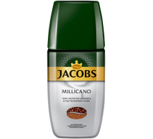 Кофе растворимый с добавлением молотого JACOBS Millicano сублимированный натуральный, ст/б, 160г, Россия, 160 г