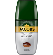 Кофе растворимый с добавлением молотого JACOBS Millicano сублимированный натуральный, ст/б, 160г, Россия, 160 г