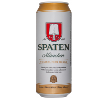 Пиво светлое SPATEN Munchen пастеризованное, 5,2%, ж/б, 0.5л, Германия, 0.5 L