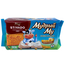 Печенье STIVADO Мудрый Му со вкусом топленого молока, 370г, Россия, 370 г