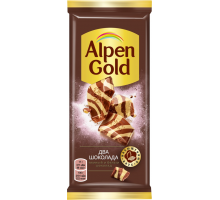 Шоколад белый и темный ALPEN GOLD Два шоколада, 85г, Россия, 85 г