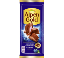 Шоколад молочный ALPEN GOLD с чернично-йогуртовой начинкой, 85г, Россия, 85 г