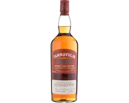 Виски TAMNAVULIN Sherry Cask Шотландский, односолодовый 40%, 0.7л, Великобритания, 0.7 L