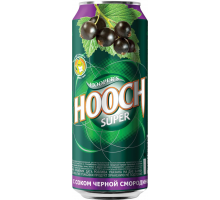 Напиток слабоалкогольный HOOCH Super со вкусом черной смородины пастеризованный, 7,2%, ж/б, 0.45л, Россия, 0.45 L