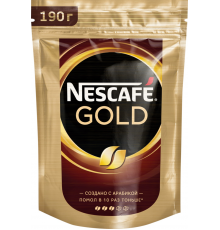 Кофе растворимый с добавлением молотого NESCAFE Gold, 190г, Россия, 190 г