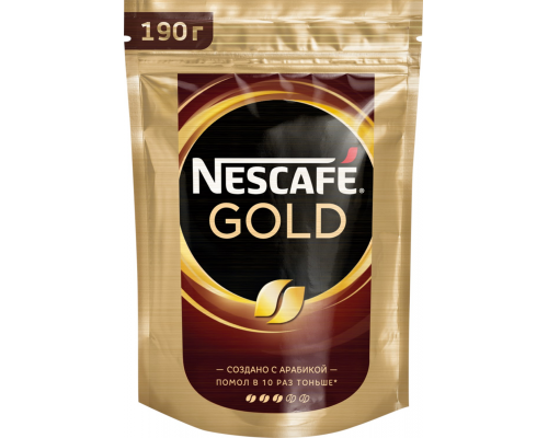 Кофе растворимый с добавлением молотого NESCAFE Gold, 190г, Россия, 190 г