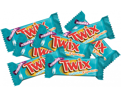 Печенье сахарное TWIX Minis Соленая карамель, покрытое молочным шоколадом, весовое, Россия