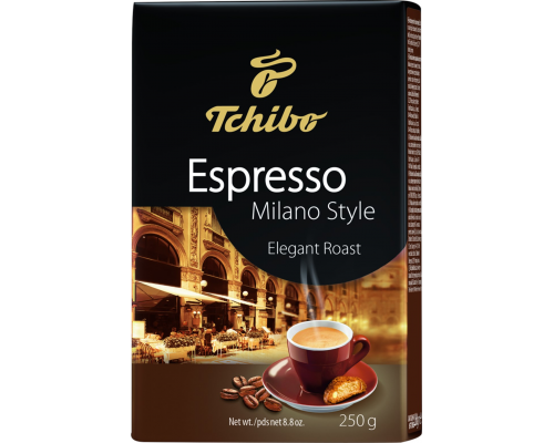 Кофе молотый TCHIBO Espresso Milano Style, 250г, Германия, 250 г