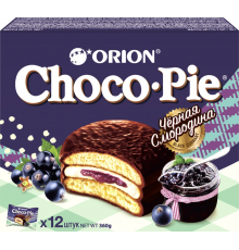 Пирожное ORION Choco Pie черная смородина, 360г, Россия, 360 г