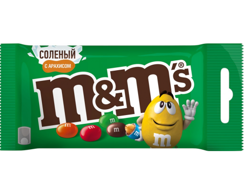 Драже M&M'S с соленым арахисом, 45г, Россия, 45 г