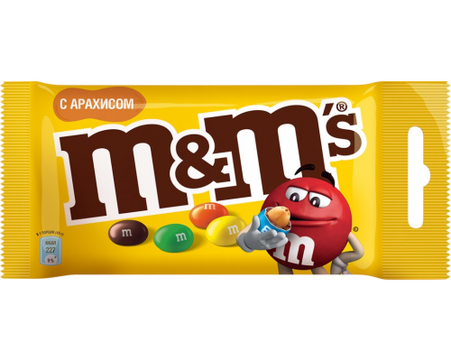 Драже M&M'S С арахисом, 45г, Россия, 45 г