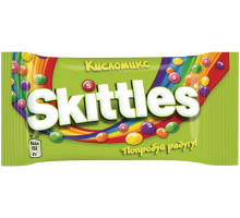 Драже SKITTLES Кисломикс в сахарной глазури со вкусом малины, ананаса, мандарина, вишни, яблока, 38г, Россия, 38 г