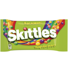 Драже SKITTLES Кисломикс в сахарной глазури со вкусом малины, ананаса, мандарина, вишни, яблока, 38г, Россия, 38 г