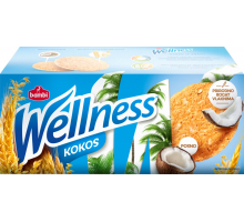 Печенье цельнозерновое WELLNESS с кокосом и витаминами, 210г, Сербия, 210 г