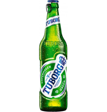 Пиво светлое TUBORG Green пастеризованное 4,6%, 0.48л, Россия, 0.48 L