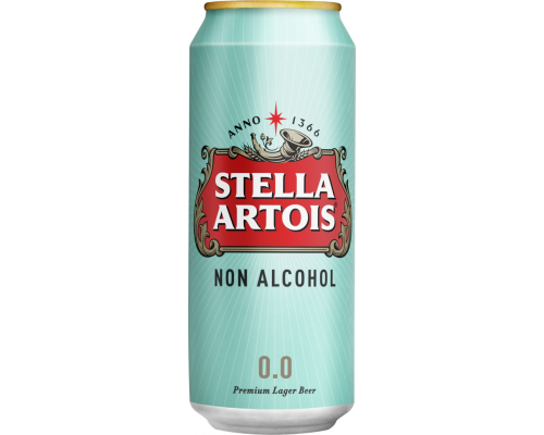 Пиво светлое безалкогольное STELLA ARTOIS пастеризованное, не более 0,5%, 0.45л, Россия, 0.45 L