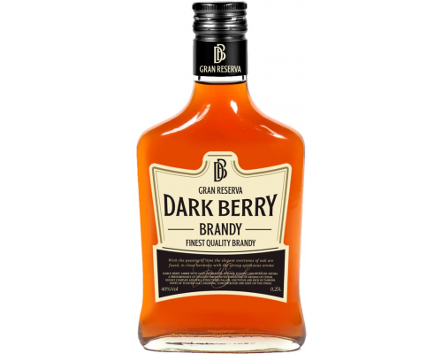 Бренди DARKBERRY Ординарный 40%, 0.25л, Россия, 0.25 L