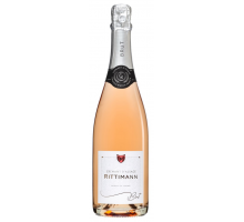 Вино игристое RITTIMANN CREMANT D'ALSACE Rose розовое брют, 0.75л, Франция, 0.75 L